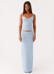 Anastasia Knit Top - Blue