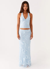 Radiate Halterneck Top - Blue