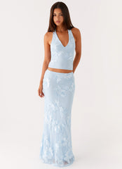 Radiate Halterneck Top - Blue