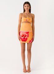 Saya Tie Top - Orange